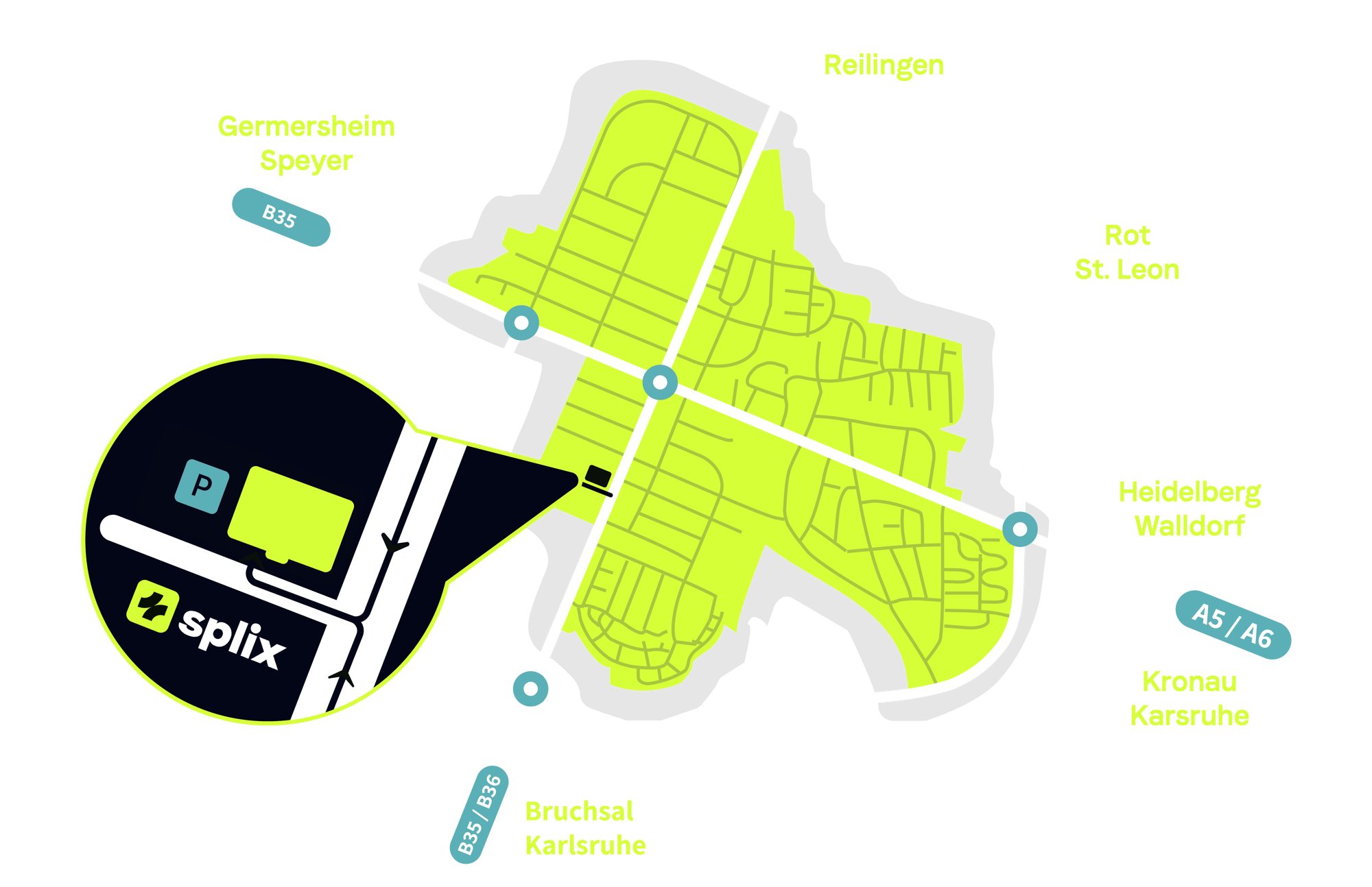 Anfahrtskizz splix waghaeusel Anfahrtskizz splix waghaeusel